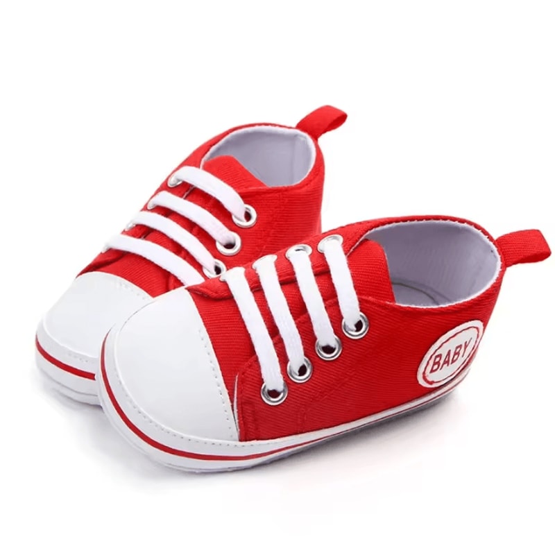 LittleStep Baby Canvas First Walker Sneakers Soft Sole Infant Crib Shoes For Comfortable Early Ste 5