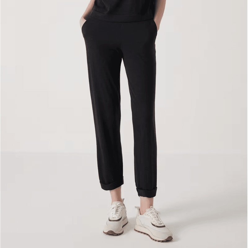 LuxMerino Silk Blend Merino Wool Pants For Women Premium Merino Wool Trousers With Elegant Comfort 3