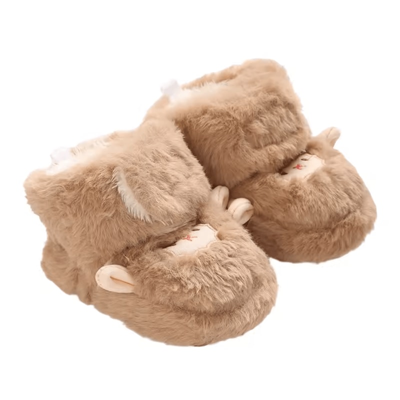 SnowBuddy Baby Animal Print Snow Boots Cozy Infant First Walker Boots With Soft NonSlip Sole 6