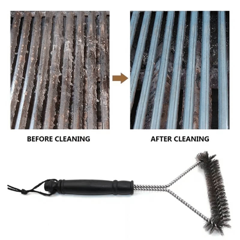 HeavyDuty BBQ Grill Cleaning Brush Stainless Steel Barbecue Wire Brush For NonStick Grills 3