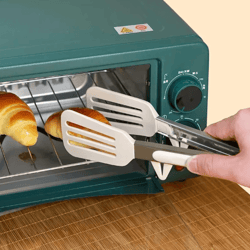 progrip 9-inch stainless steel kitchen tongs – non-stick silicone bbq cooking tongs