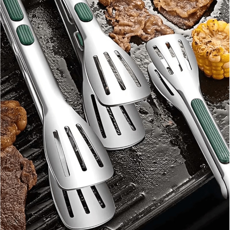 ProServe Stainless Steel Food Tongs HeavyDuty BBQ Steak Buffet Serving Tongs 2