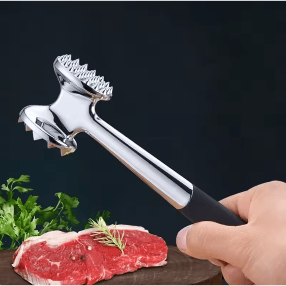 ProTender Meat Tenderizer Hammer DoubleSided Zinc Alloy Meat Hammer For Steak Pork 2