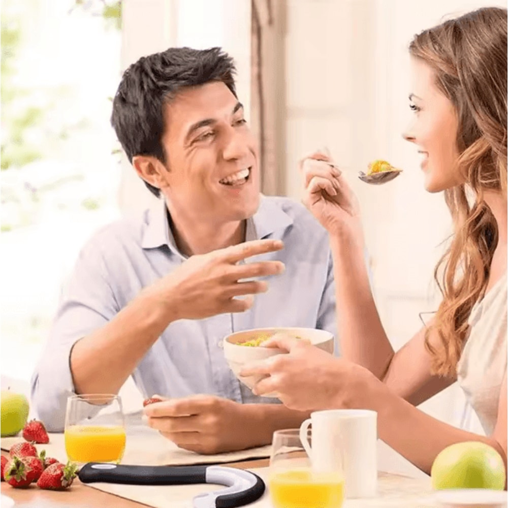 EasyGrip JShaped Can Opener Portable Ring Pull Can Opener NonSlip Jar Lid Opener 4