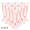 EleganceServe Disposable Champagne Glasses GoldRim Plastic Cocktail Martini Glass Set 5