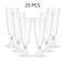 EleganceServe Disposable Champagne Glasses GoldRim Plastic Cocktail Martini Glass Set 6