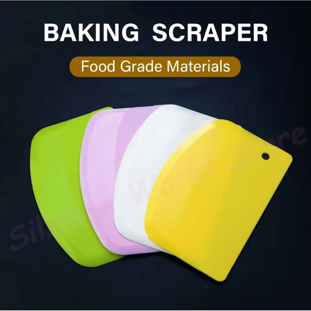 BakeMaster Plastic Dough Scraper Flexible Cake Dough Cutter Scraper Tool 0