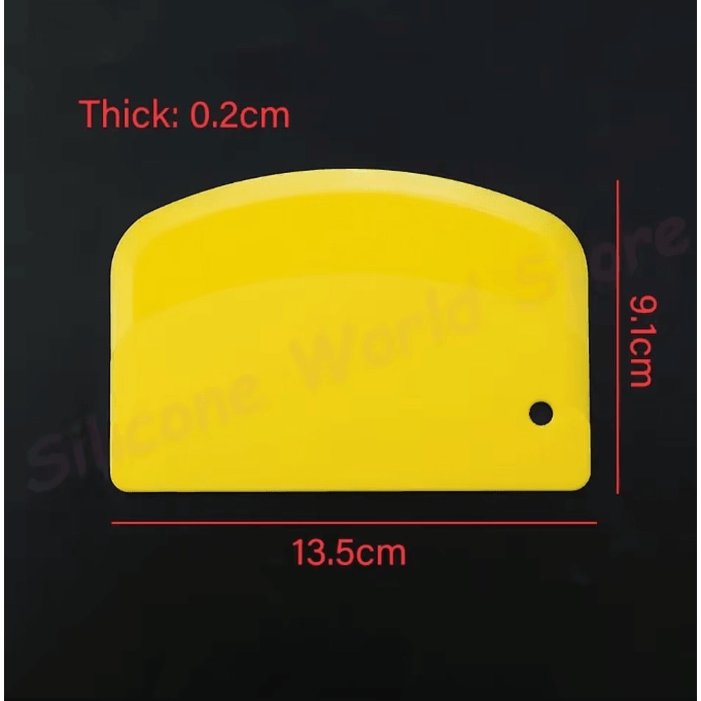 BakeMaster Plastic Dough Scraper Flexible Cake Dough Cutter Scraper Tool 4