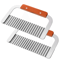 ChefWave Stainless Steel Crinkle Cutter Knife Wooden Handle Wavy Potato Cutter 6