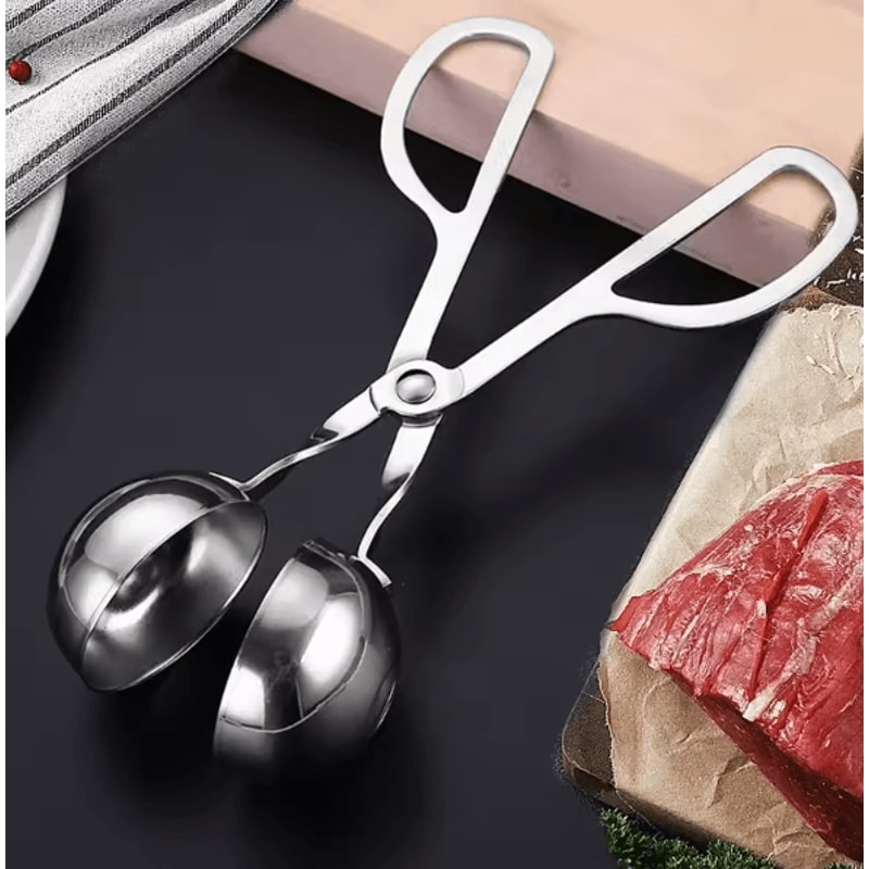 KitchenPro Stainless Steel Meatball Maker Multifunction Meatball Clamp Tool For Rice Meat Dumplin 5