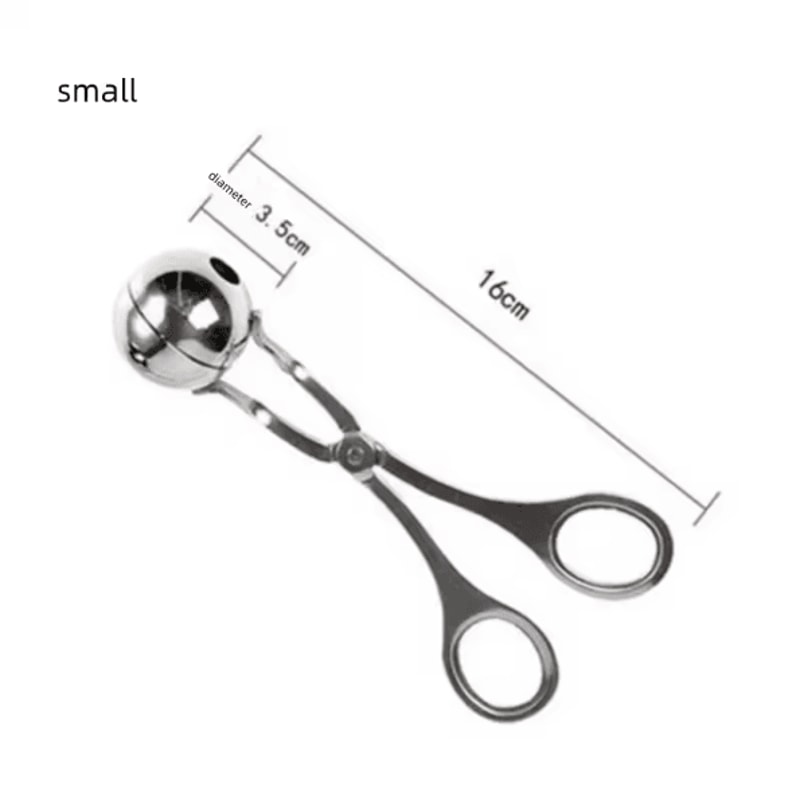 KitchenPro Stainless Steel Meatball Maker Multifunction Meatball Clamp Tool For Rice Meat Dumplin 6