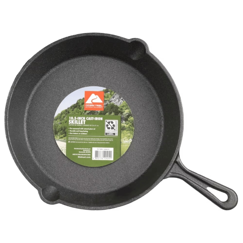 Classic HeatPro Pre Seasoned Cast Iron Skillet 105 Inch Durable Cast Iron Frying Pan With Even Heat 1