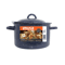 Classic Blue Enamel Stock Pot 6 Quart Durable Enamel Soup Pot With Double Handles And Even Heat Coo 0
