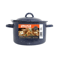 Classic Blue Enamel Stock Pot 6 Quart Durable Enamel Soup Pot With Double Handles And Even Heat Coo 0