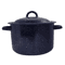 Classic Blue Enamel Stock Pot 6 Quart Durable Enamel Soup Pot With Double Handles And Even Heat Coo 4