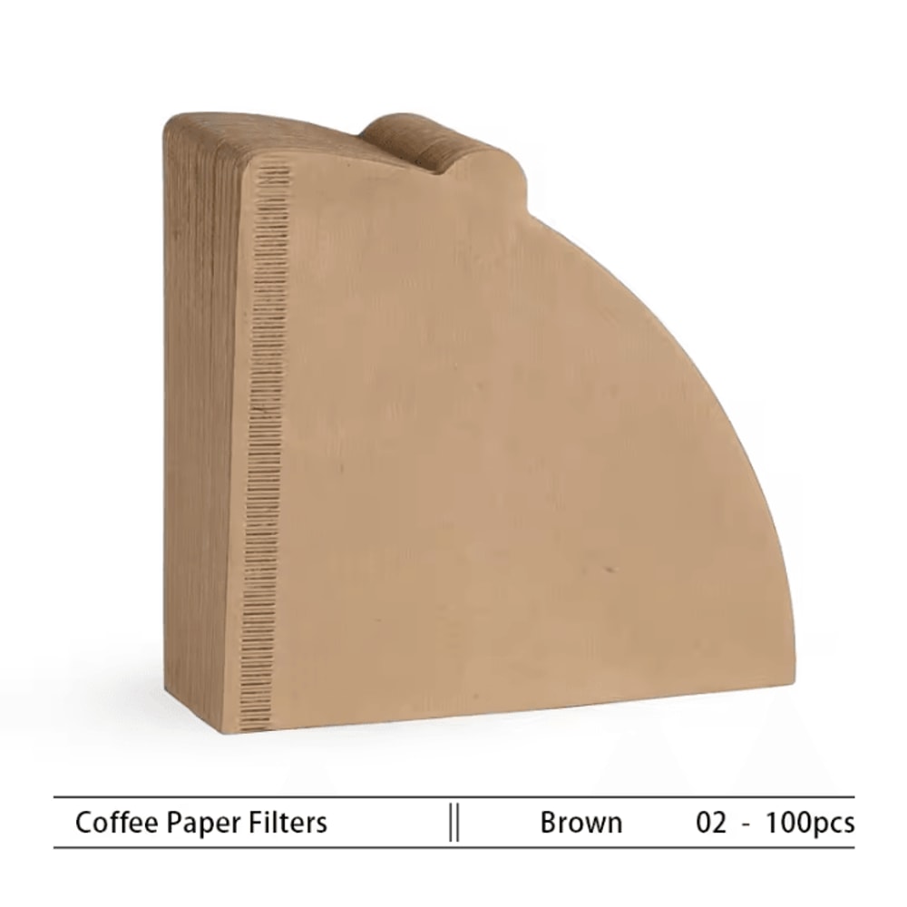 Natural Pour Over Coffee Filter Paper V Shape Cone Coffee Filter Paper For 24 Cup Drip Brewing 7