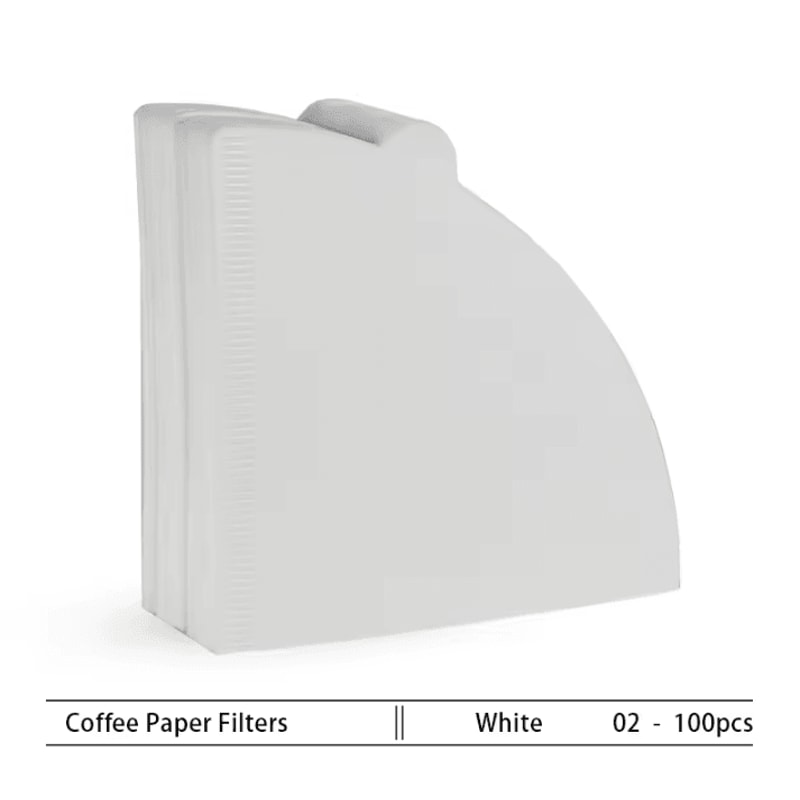 Natural Pour Over Coffee Filter Paper V Shape Cone Coffee Filter Paper For 24 Cup Drip Brewing 8