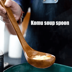 premium nanmu wooden soup spoon long handle wooden cooking spoon for congee soup and home cooking