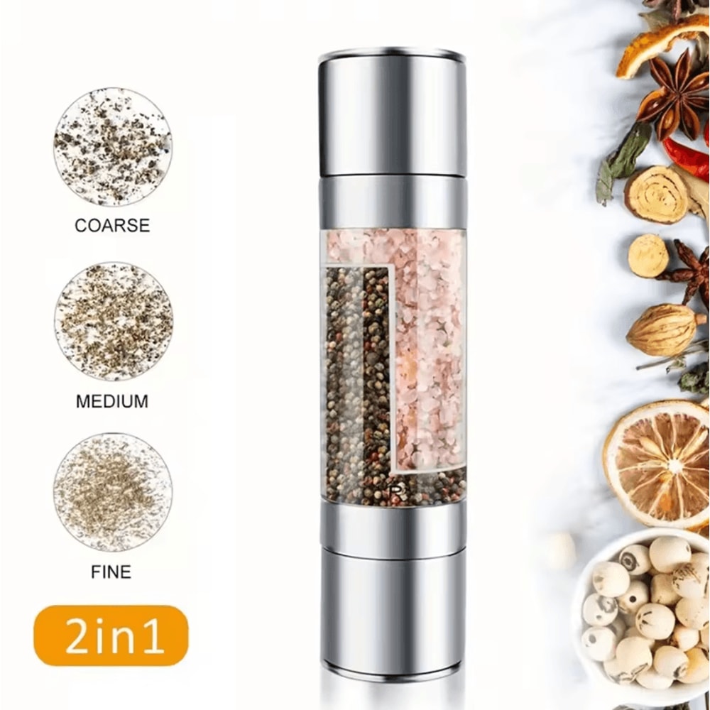 Manual Stainless Steel Salt And Pepper Grinder Adjustable Ceramic Grinding Spice Mill Kitchen Tool 0