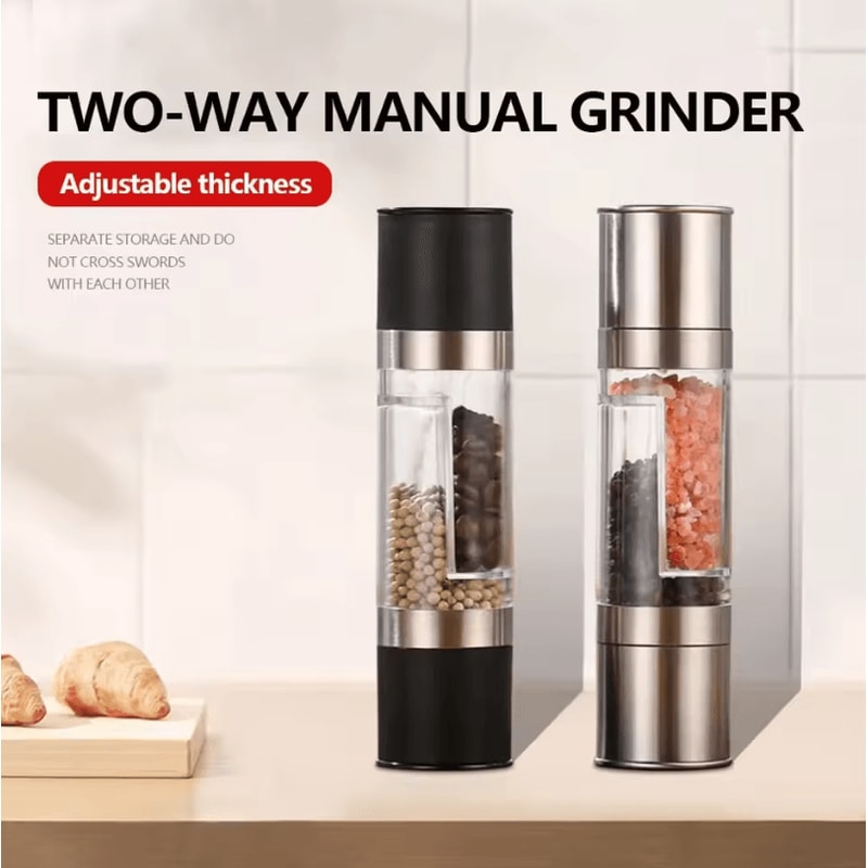 Manual Stainless Steel Salt And Pepper Grinder Adjustable Ceramic Grinding Spice Mill Kitchen Tool 1