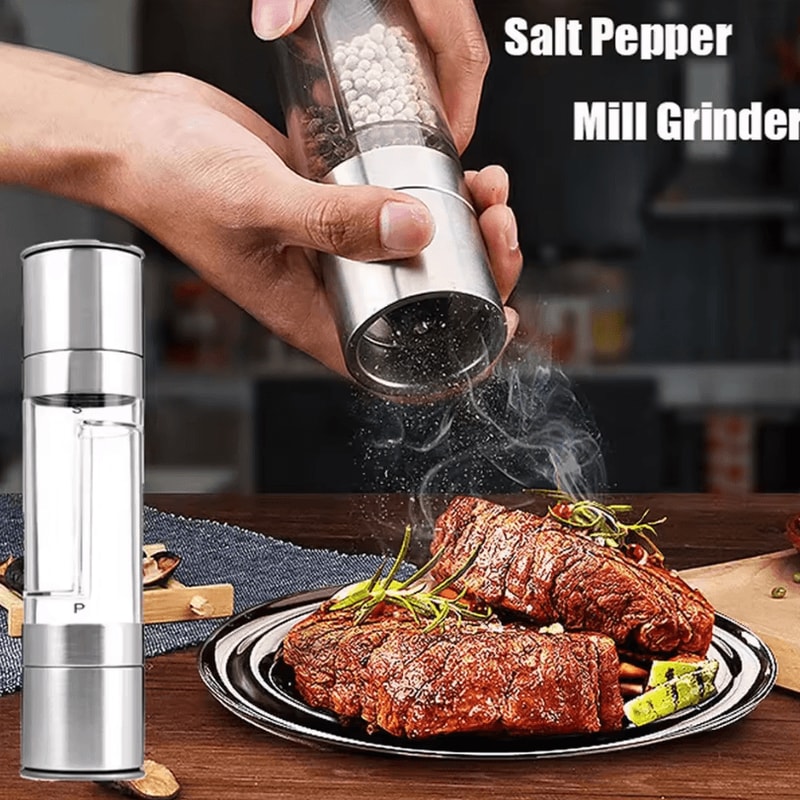 Manual Stainless Steel Salt And Pepper Grinder Adjustable Ceramic Grinding Spice Mill Kitchen Tool 3