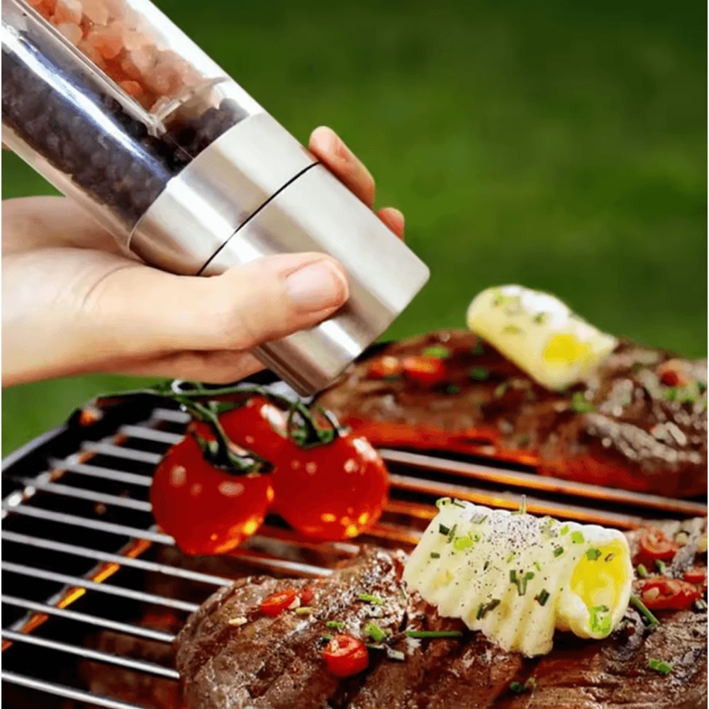 Manual Stainless Steel Salt And Pepper Grinder Adjustable Ceramic Grinding Spice Mill Kitchen Tool 4