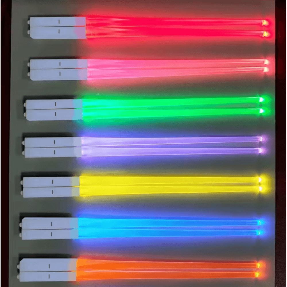 GlowBite LED Light Up Chopsticks Multicolor Luminous Chopsticks Reusable Dining Party Tableware 4