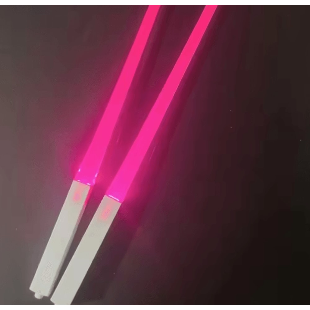 GlowBite LED Light Up Chopsticks Multicolor Luminous Chopsticks Reusable Dining Party Tableware 9