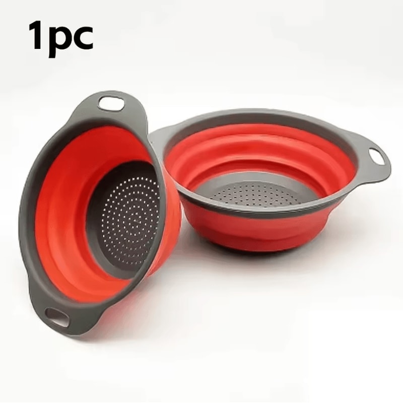 FlexDrain Collapsible Drain Basket Foldable Vegetable Washing Basket Space Saving Kitchen Colander 7