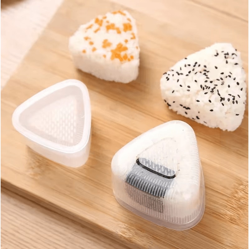 KawaiiRice Onigiri Mold Set Transparent Sushi Rice Mold Cartoon Kids Bento Rice Ball Maker 1