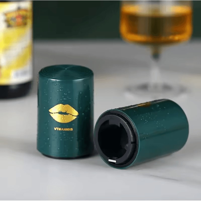 QuickPop Automatic Beer Bottle Opener Stainless Steel Magnetic Bottle Opener With OnePress Cap Rel 4