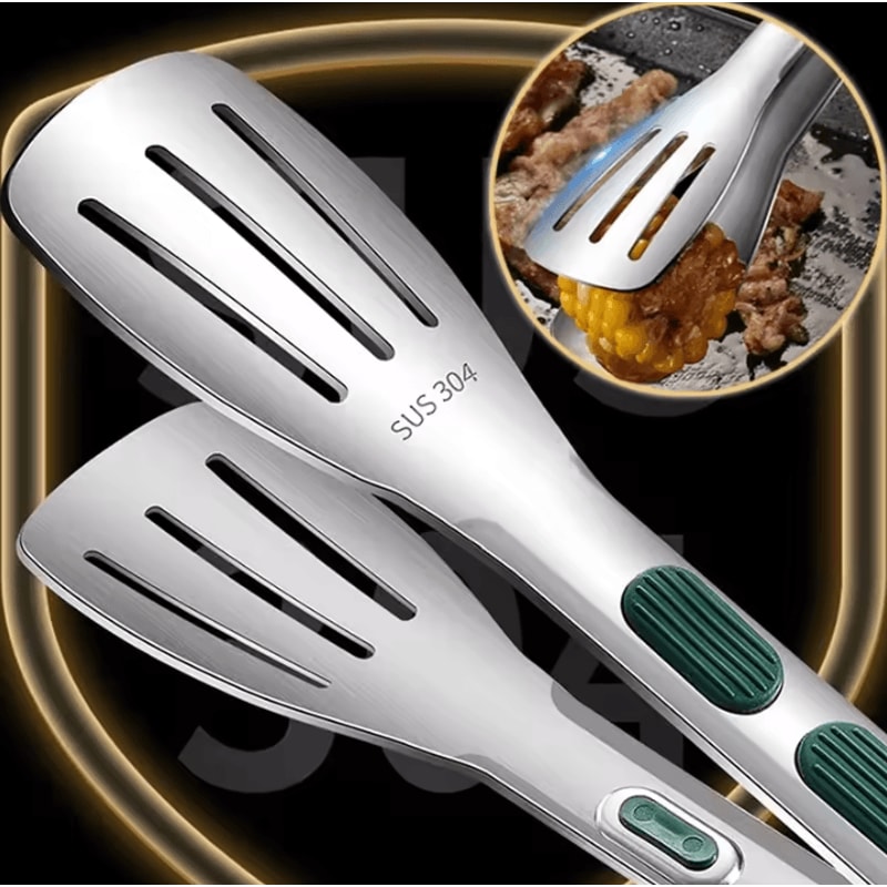 ProGrip Stainless Steel Food Tongs NonSlip BBQ Grill Tongs For Cooking Serving Barbecue 0