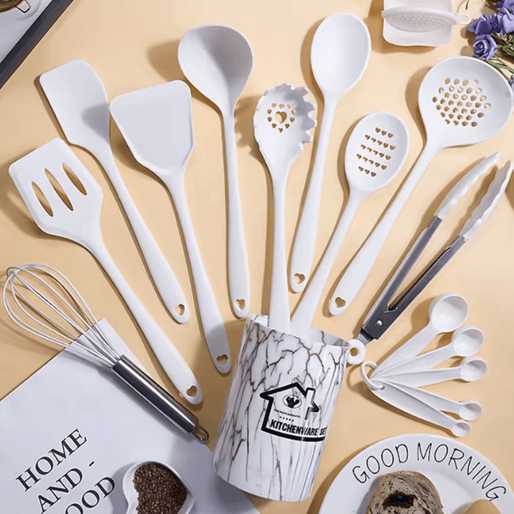 ProChef Silicone Kitchen Utensils Set 18 Piece Heat Resistant Silicone Cooking Utensil Set For Nons 2