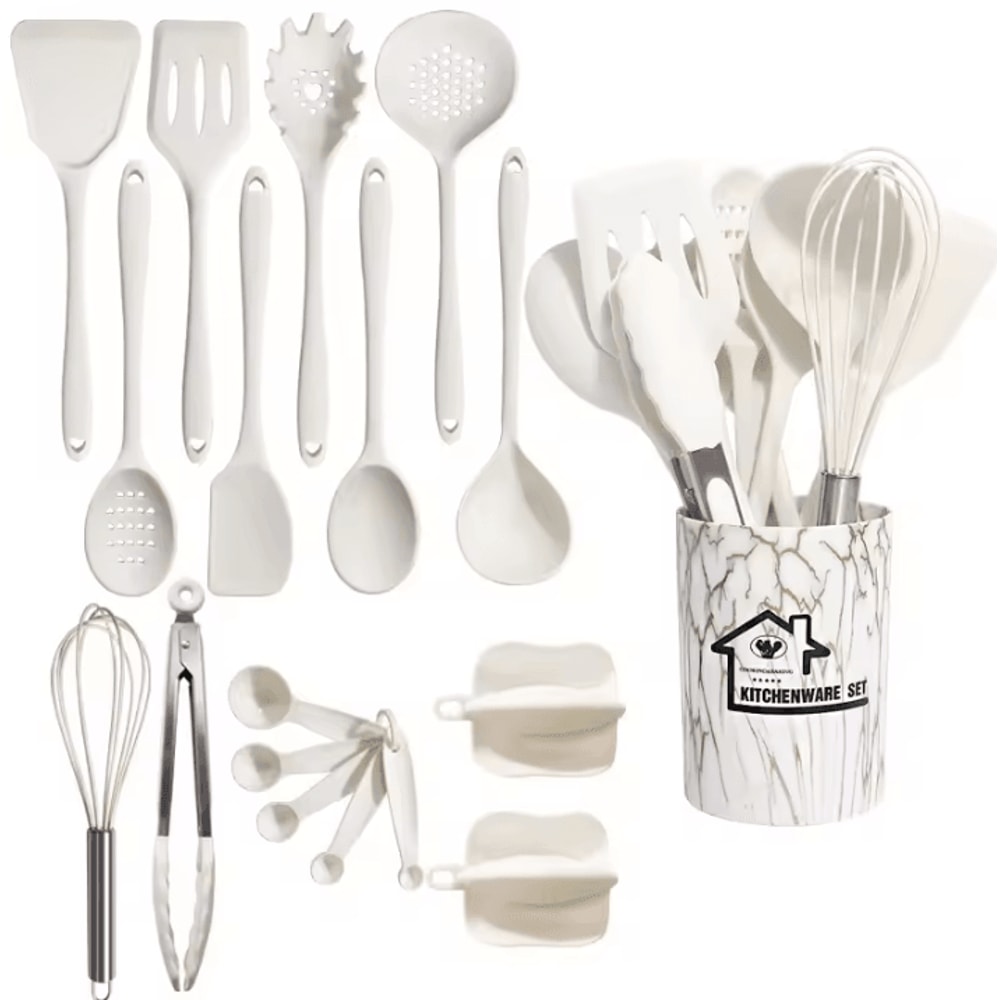 ProChef Silicone Kitchen Utensils Set 18 Piece Heat Resistant Silicone Cooking Utensil Set For Nons 6