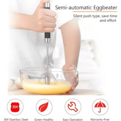 swiftmix semi automatic egg beater stainless steel manual egg whisk rotating hand push kitchen mixer