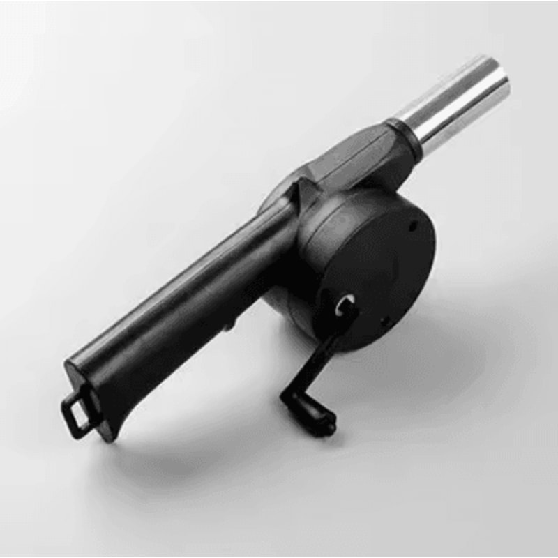 FireBoost Manual BBQ Fan Air Blower Portable BBQ Fire Starter Fan Hand Crank Charcoal Grill Tool 5