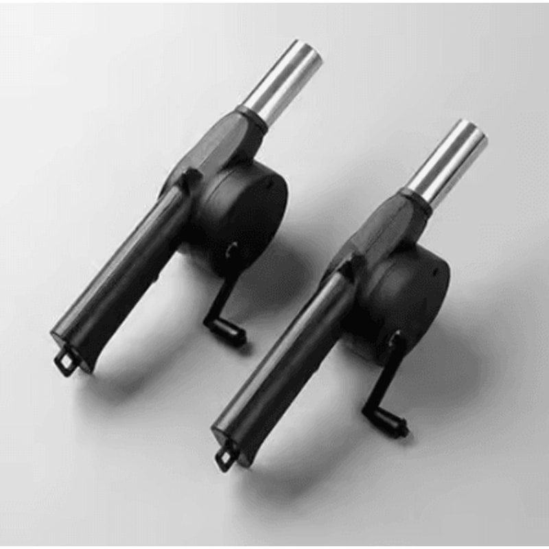 FireBoost Manual BBQ Fan Air Blower Portable BBQ Fire Starter Fan Hand Crank Charcoal Grill Tool 6