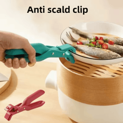 safegrip silicone anti scalding bowl holder clip non slip hot dish plate gripper multifunction kitchen tray holder