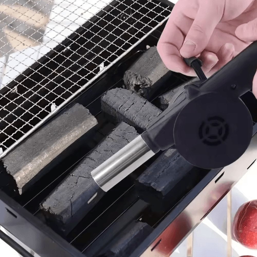 FireBoost Manual BBQ Air Blower Portable BBQ Charcoal Fan Handheld Grill Fire Starter For Camping A 2