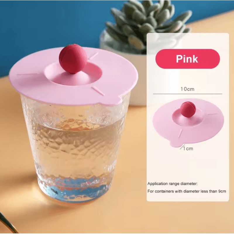 Universal Silicone Cup Lid Reusable AntiDust Mug Cover For Coffee Tea Drinks 2