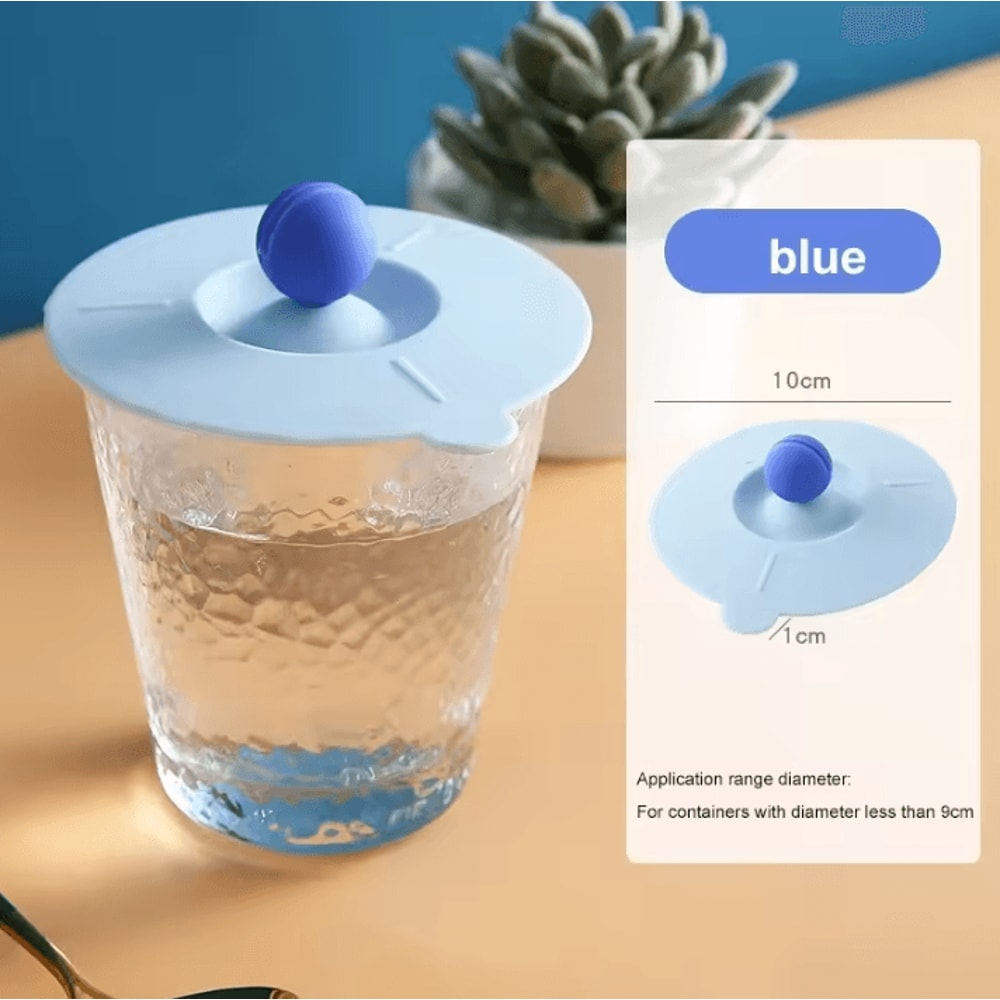 Universal Silicone Cup Lid Reusable AntiDust Mug Cover For Coffee Tea Drinks 4