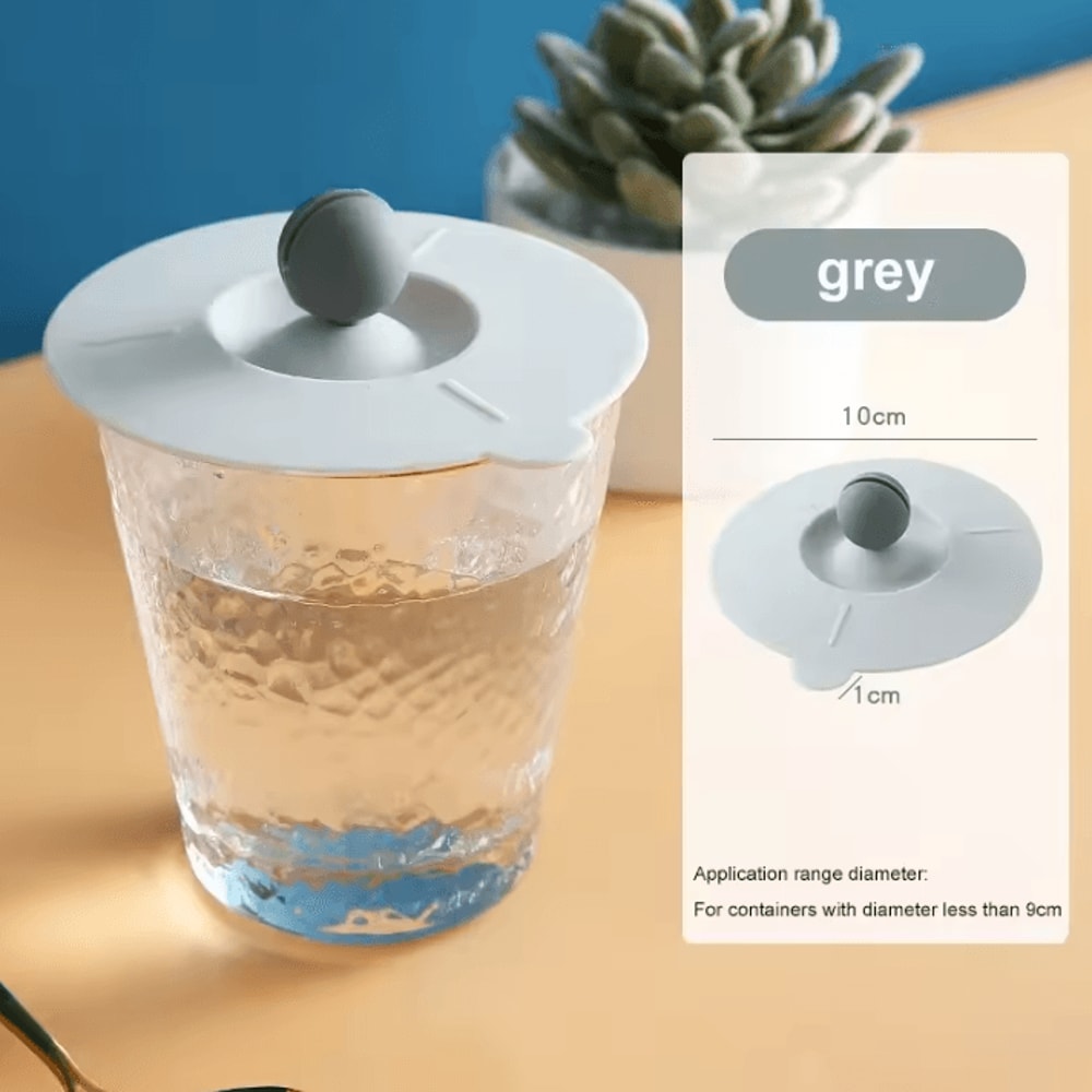 Universal Silicone Cup Lid Reusable AntiDust Mug Cover For Coffee Tea Drinks 5