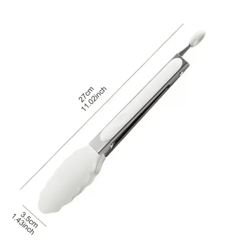 9Inch Silicone Kitchen Tongs HeatResistant Stainless Steel Cooking Tongs For BBQ Salad NonStick C 9