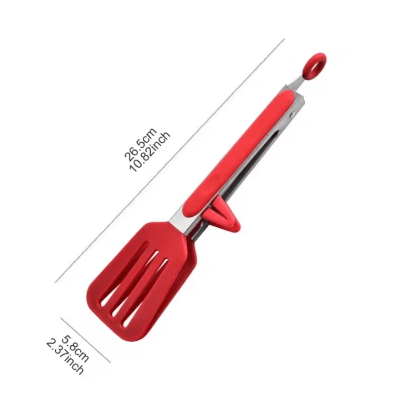 9Inch Silicone Kitchen Tongs HeatResistant Stainless Steel Cooking Tongs For BBQ Salad NonStick C 5