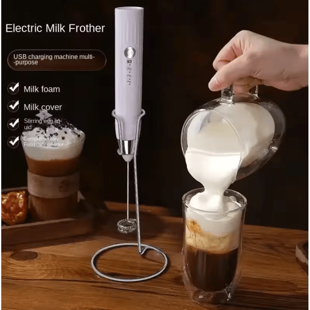 Portable USB Electric Egg Beater Handheld Milk Frother Cream Whisk Kitchen Gadget 1