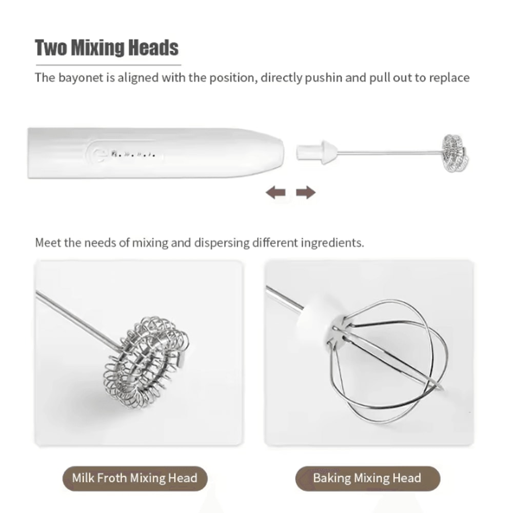 Portable USB Electric Egg Beater Handheld Milk Frother Cream Whisk Kitchen Gadget 3