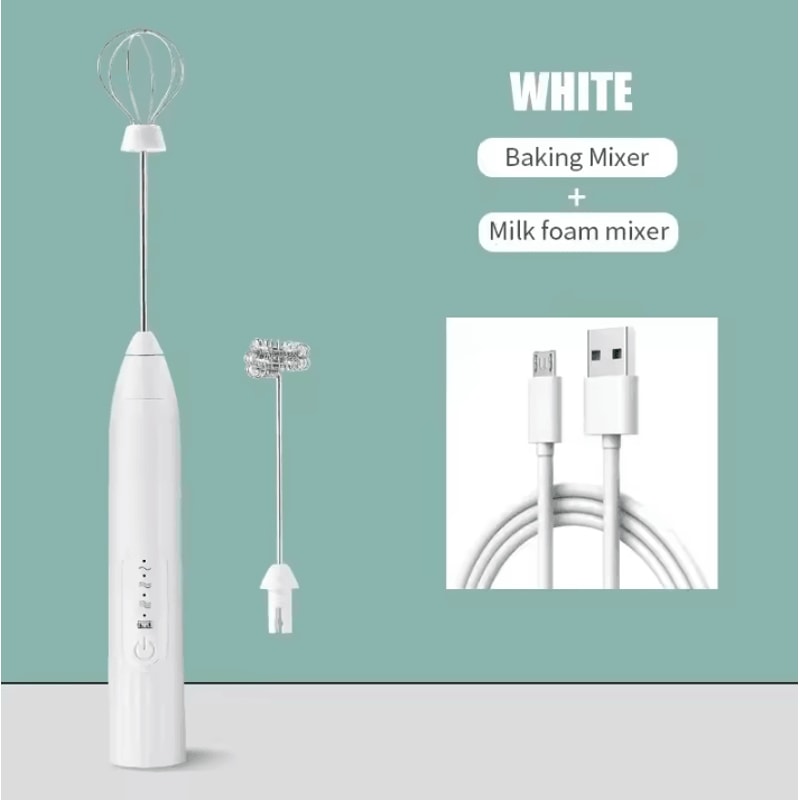 Portable USB Electric Egg Beater Handheld Milk Frother Cream Whisk Kitchen Gadget 6