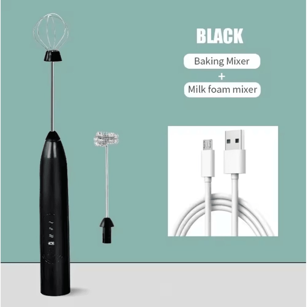 Portable USB Electric Egg Beater Handheld Milk Frother Cream Whisk Kitchen Gadget 7