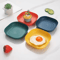4Piece Reusable Plastic Dessert Plates Durable Square Picnic Plates Microwave Dishwasher Safe 1