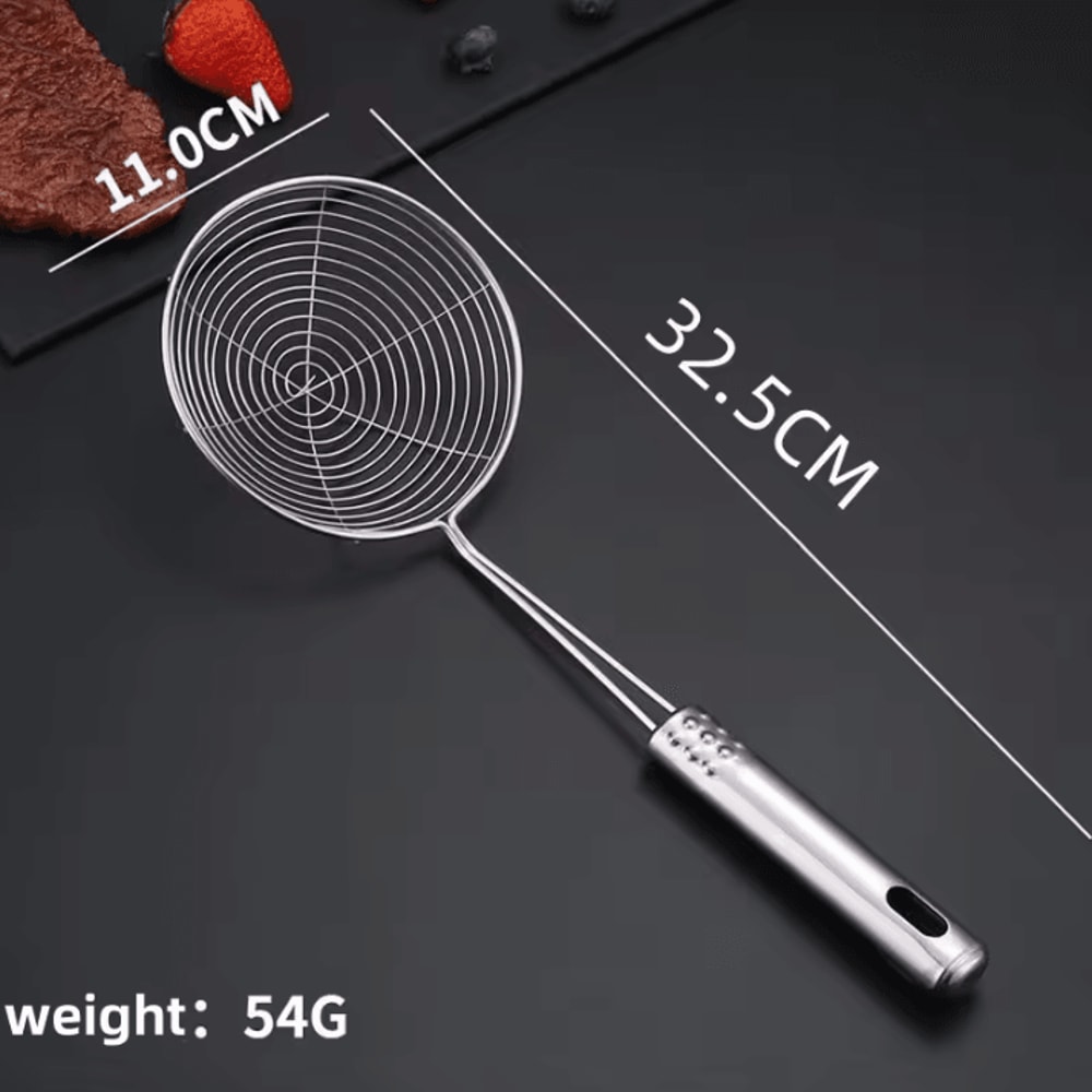 3Piece Stainless Steel Colander Set MultiSize Kitchen Mesh Strainer For Noodles Dumplings Frying 2